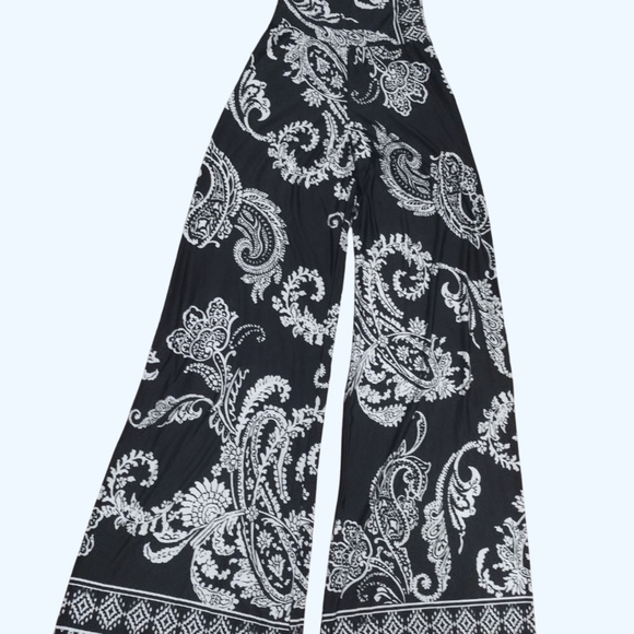 Auditions Pants - Auditions Monochrome Paisley Patterned Pants​